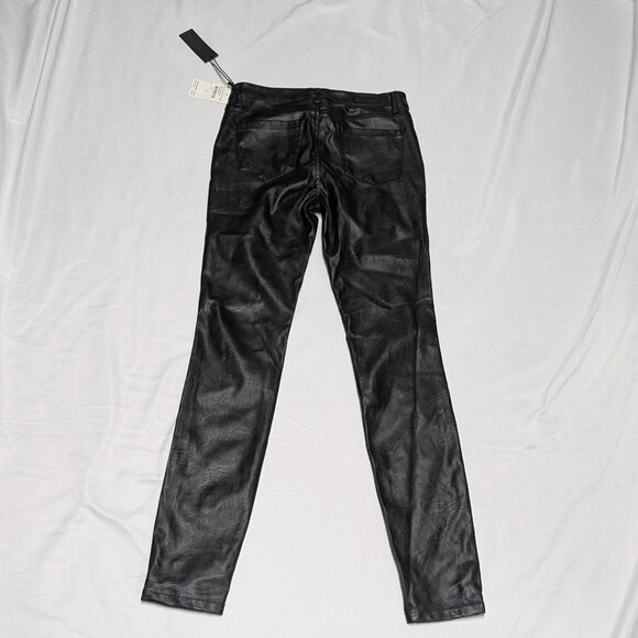 NWT Blank NYC Size 26 Black Pleather Skinny Pants - Picture 1 of 16